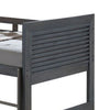 Wexo Twin over Twin Bunk Bed | Charcoal Brown Slat Design and Ladder BM342279