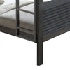 Wexo Twin over Twin Bunk Bed | Charcoal Brown Slat Design and Ladder BM342279