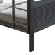 Wexo Twin over Twin Bunk Bed | Charcoal Brown Slat Design and Ladder BM342279