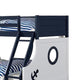 Nexo Twin over Full Bunk Bed | Nautical Accents in White & Dark Blue BM342281