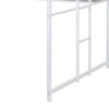 Dexo Twin Loft Bed w Built in Workstation and Ladder | White Metal BM342283