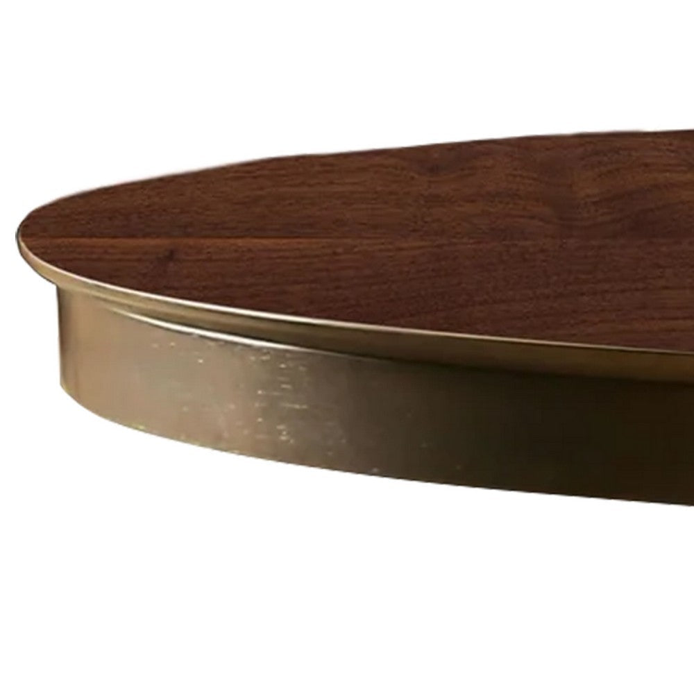 Mexo Counter Height Table | 53’’ Round | Walnut Brown Pedestal Base BM342285