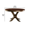 Mexo Counter Height Table | 53’’ Round | Walnut Brown Pedestal Base BM342285