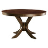 Mexo Counter Height Table | 53" Round | Walnut Brown Pedestal Base
