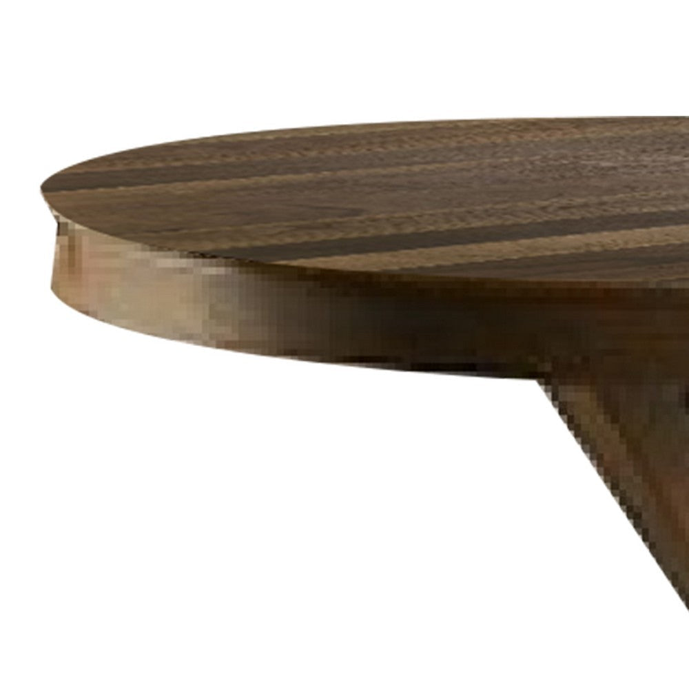 Mexo Dining Table | 53’’ Round | Walnut Brown Pedestal Base BM342286