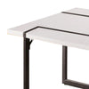 Iry Coffee Table | Black Steel Sled Base | 47’’ | Gloss White Lacquer Top BM342287