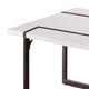 Iry Coffee Table | Black Steel Sled Base | 47’’ | Gloss White Lacquer Top BM342287