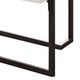 Iry Coffee Table | Black Steel Sled Base | 47" | Gloss White Lacquer Top
