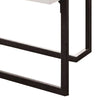 Iry Coffee Table | Black Steel Sled Base | 47’’ | Gloss White Lacquer Top BM342287