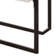 Iry Coffee Table | Black Steel Sled Base | 47’’ | Gloss White Lacquer Top BM342287