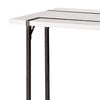 Iry Side End Table | Black Steel Sled Base | 22" | Gloss White Lacquer