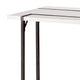 Iry Side End Table | Black Steel Sled Base | 22" | Gloss White Lacquer