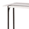 Iry Side End Table | Black Steel Sled Base | 22’’ | Gloss White Lacquer BM342288