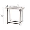 Iry Side End Table | Black Steel Sled Base | 22’’ | Gloss White Lacquer BM342288