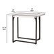 Iry Side End Table | Black Steel Sled Base | 22’’ | Gloss White Lacquer BM342288