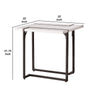 Iry Side End Table | Black Steel Sled Base | 22" | Gloss White Lacquer