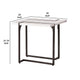 Iry Side End Table | Black Steel Sled Base | 22" | Gloss White Lacquer