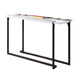 Iry Sofa Console Table | Black Steel Sled Base | 47" | White Lacquer