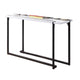 Iry Sofa Console Table | Black Steel Sled Base | 47’’ | White Lacquer BM342289