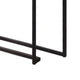 Iry Sofa Console Table | Black Steel Sled Base | 47" | White Lacquer