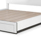 Kena King Size Bed | White Gray Panel Headboard | Low Profile Footboard BM342296