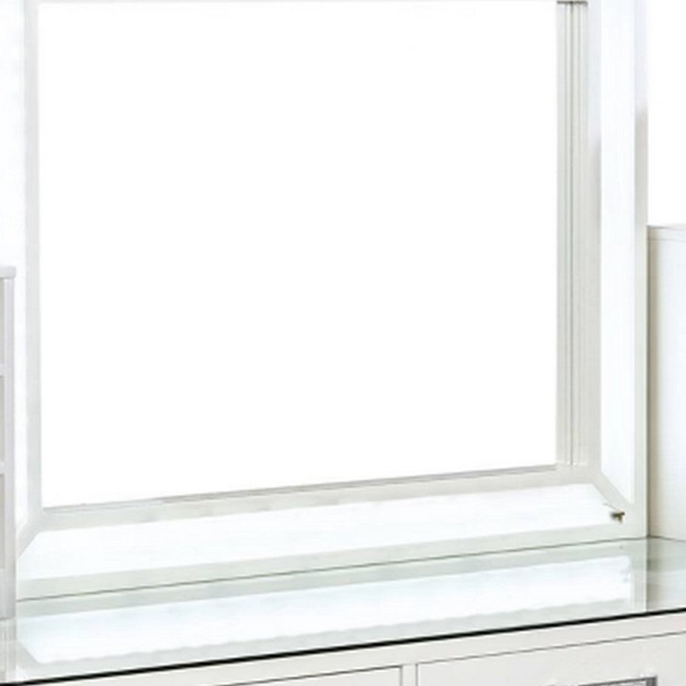 Jexo 3pc White Vanity Table Set w LED Mirror | 3 Drawer | Gray Stool