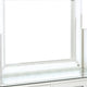 Jexo 3pc White Vanity Table Set w LED Mirror | 3 Drawer | Gray Stool