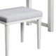 Jexo 3pc White Vanity Table Set w LED Mirror | 3 Drawer | Gray Stool