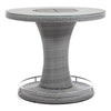 Mio Outdoor Bar Height Table w Steel Ice Bucket | 46" Round | Gray