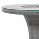 Mio Outdoor Bar Height Table w Steel Ice Bucket | 46’’ Round | Gray BM342301