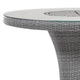 Mio Outdoor Bar Height Table w Steel Ice Bucket | 46" Round | Gray