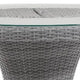 Mio Outdoor Bar Height Table w Steel Ice Bucket | 46" Round | Gray