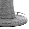 Mio Outdoor Bar Height Table w Steel Ice Bucket | 46" Round | Gray