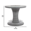 Mio Outdoor Bar Height Table w Steel Ice Bucket | 46’’ Round | Gray BM342301