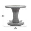 Mio Outdoor Bar Height Table w Steel Ice Bucket | 46" Round | Gray