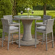 Mio Outdoor Bar Height Table w Steel Ice Bucket | 46" Round | Gray