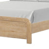 Rexa Queen Bed | White Upholstered Channeled Headboard | Natural Brown Wood BM342302