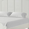 Kyna Queen Bed | Louvered Style and Scalloped Edges | Antique White Wood BM342305