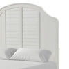 Kyna Queen Bed | Louvered Style and Scalloped Edges | Antique White Wood BM342305