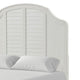 Kyna Queen Bed | Louvered Style and Scalloped Edges | Antique White Wood BM342305