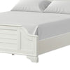 Kyna Queen Bed | Louvered Style and Scalloped Edges | Antique White Wood BM342305