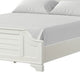 Kyna Queen Bed | Louvered Style and Scalloped Edges | Antique White Wood BM342305