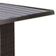 Nia Bistro Outdoor Table | Marble Base | Gray PE Rattan Frame | 27"