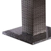 Nia Bistro Outdoor Table | Marble Base | Gray PE Rattan Frame | 27’’ BM342307