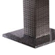 Nia Bistro Outdoor Table | Marble Base | Gray PE Rattan Frame | 27’’ BM342307