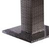 Nia Bistro Outdoor Table | Marble Base | Gray PE Rattan Frame | 27"