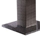 Nia Bistro Outdoor Table | Marble Base | Gray PE Rattan Frame | 27"