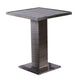 Nia Bistro Outdoor Table | Marble Base | Gray PE Rattan Frame | 27"