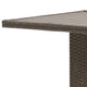 Nia Bistro Outdoor Table | Marble Base | Brown PE Rattan Frame | 27"
