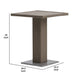 Nia Bistro Outdoor Table | Marble Base | Brown PE Rattan Frame | 27"